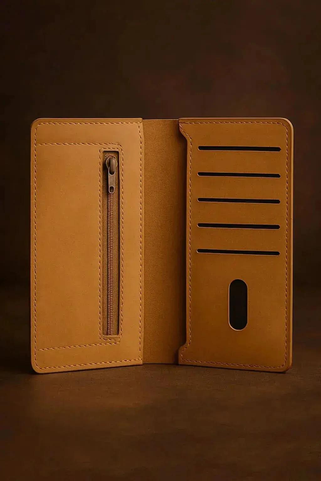 Premium Tan Leather Wallet – Slim, Stylish & Functional