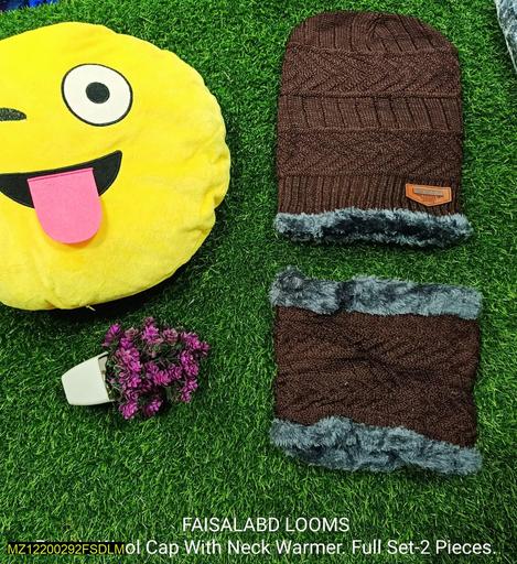 Beanie Wool Cap With Neck Warmer