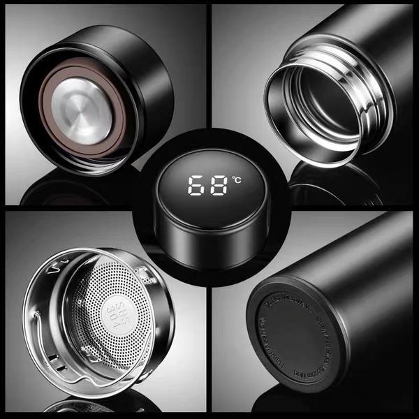 Insulated Transparent Temperature Water Bottle - 1 Pc Perfect For Gym